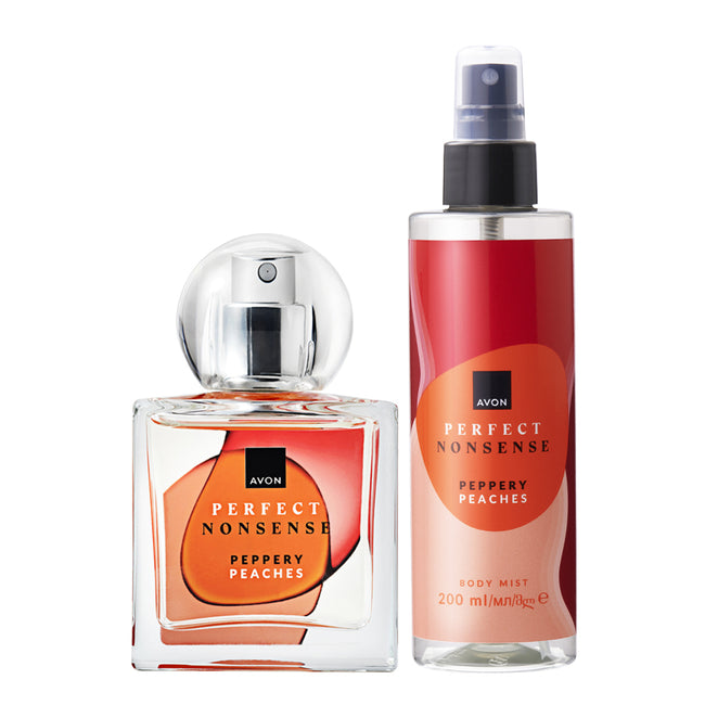 Perfect Nonsense Peppery Peaches Fragrance & Body Set