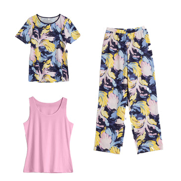 Underwater Bloom 3-Piece PJs Set