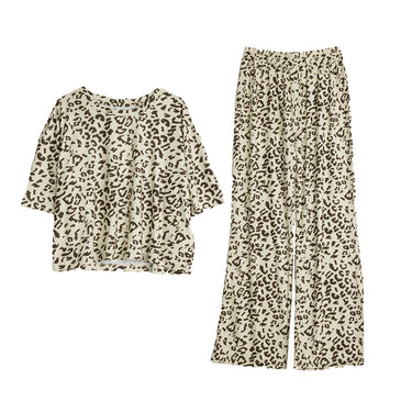 Neutral Leopard Lounge Set
